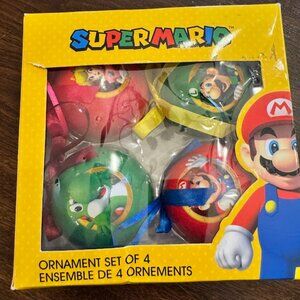 Set of 4 Nintendo Super Mario Ornaments-Limited Qty Exclusive To GameStop  2016
